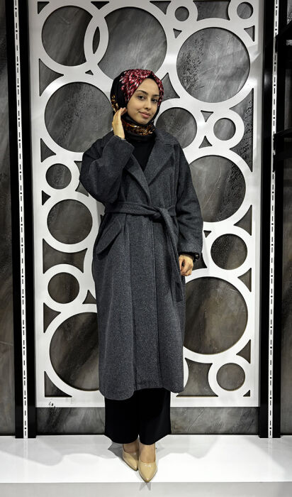 Bey's Design Kaşe Kaban GRİ - 1