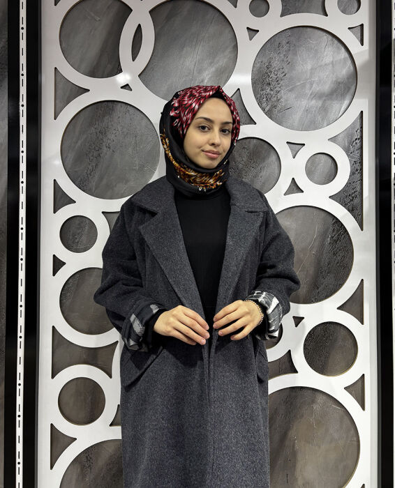 Bey's Design Kaşe Kaban GRİ - 8