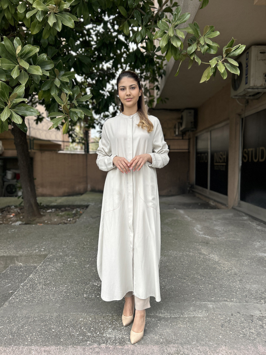 Bey's Design Keten Uzun Gömlek TAŞ - 1