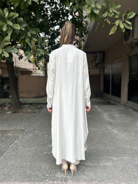 Bey's Design Keten Uzun Gömlek TAŞ - 4