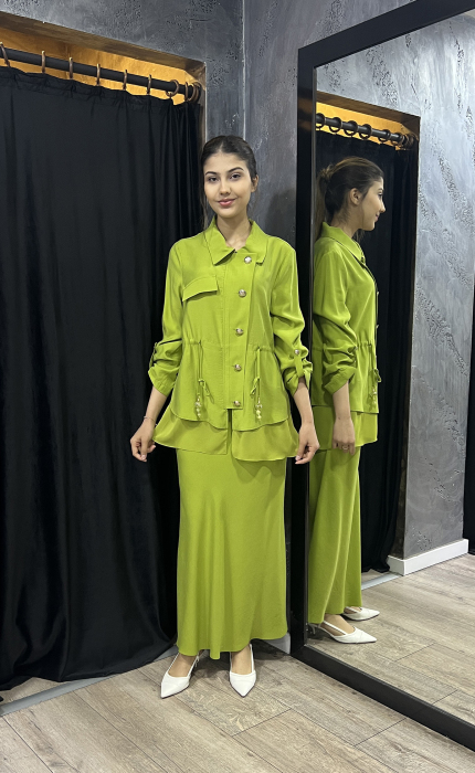 Hukka Kloş Etek YEŞİL - 3