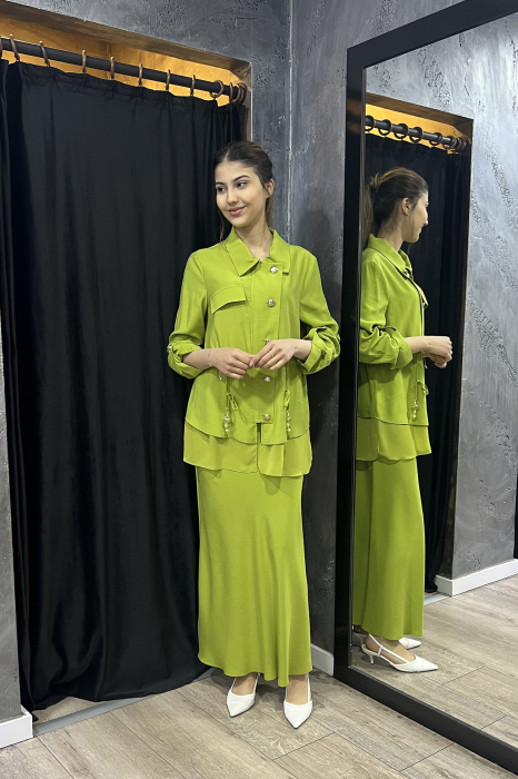 Hukka Kloş Etek YEŞİL - 5