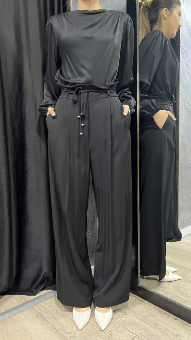 Hukka Yüksek Bel Show Up Pantolon SİYAH - 4