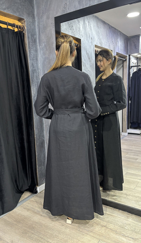 Miss Dalida Beli Kemerli Ceket BLACK - 3