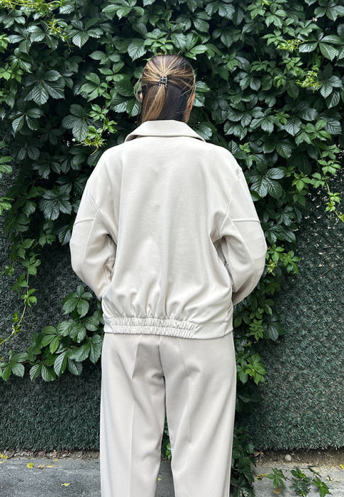 MissEmramiss Biker Midi Bomber BEJ - 4