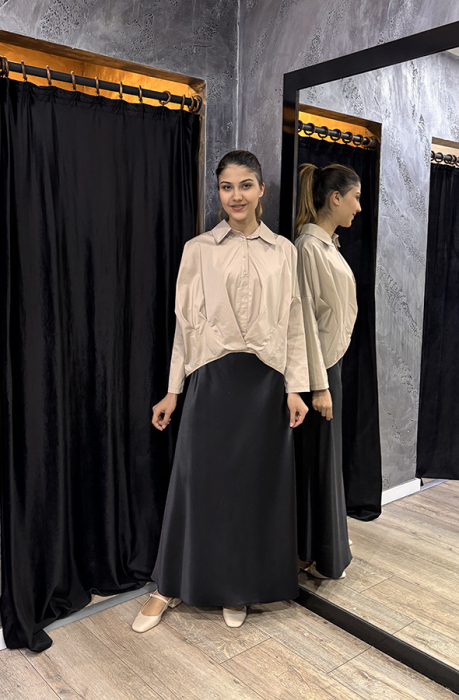 MissEmramiss Verev Saten Etek SİYAH - 3