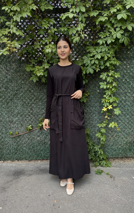 MissWhence Basic Elbise SİYAH - 5