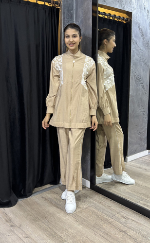 SBL Design Pullu Pantolonlu Takım BEJ - 1