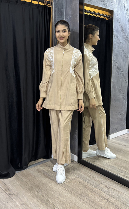 SBL Design Pullu Pantolonlu Takım BEJ - 1