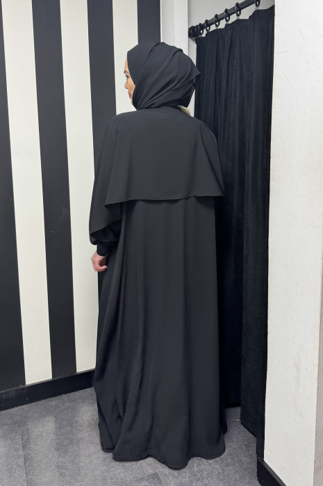 YaQa Sardunya Abaya SİYAH - 3