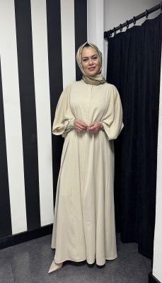 YaQa Sardunya Abaya VİZON 