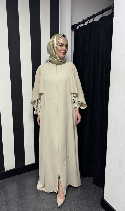 YaQa Sardunya Abaya VİZON - 2