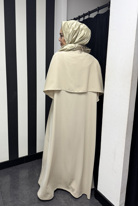 YaQa Sardunya Abaya VİZON - 4