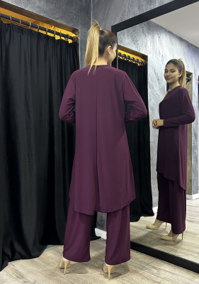 Afili Pantolon Tunik Takım MÜRDÜM - 3