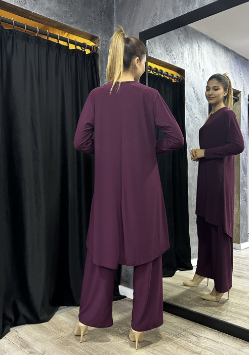 Afili Pantolon Tunik Takım MÜRDÜM - 3