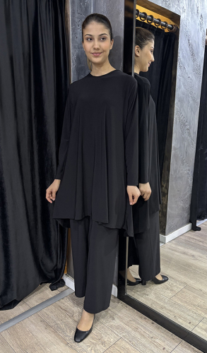 Afili Pantolon Tunik Takım SİYAH - 2