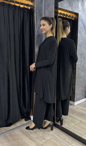 Afili Pantolon Tunik Takım SİYAH - 3