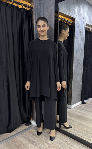 Afili Pantolon Tunik Takım SİYAH - 4