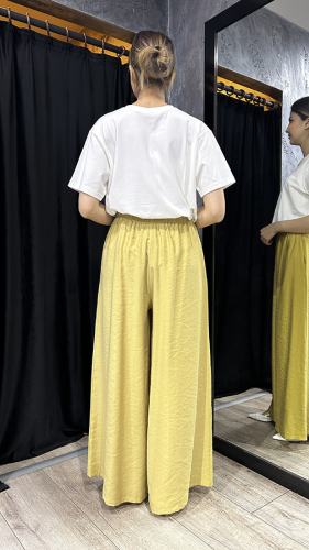 Ceremony Beli Lastikli Bol Paça Pasıon Pantolon Amber - 4