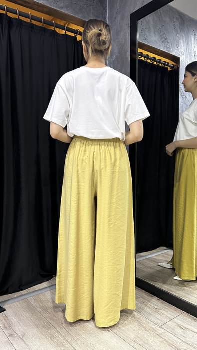 Ceremony Beli Lastikli Bol Paça Pasıon Pantolon Amber - 4