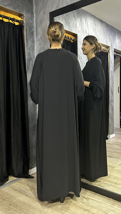 Ceremony Önü Venüs Detaylı Vien Elbise SİYAH - 4