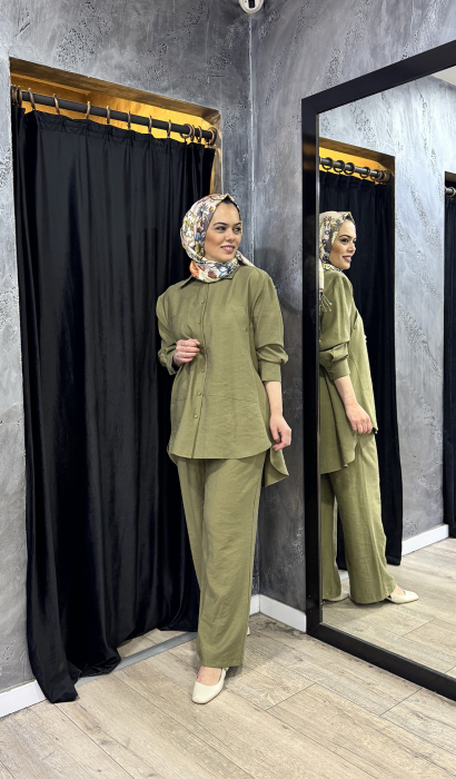 Cloche Hera Pantolon HAKİ YEŞİLİ - 2