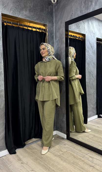 Cloche Hera Pantolon HAKİ YEŞİLİ - 3