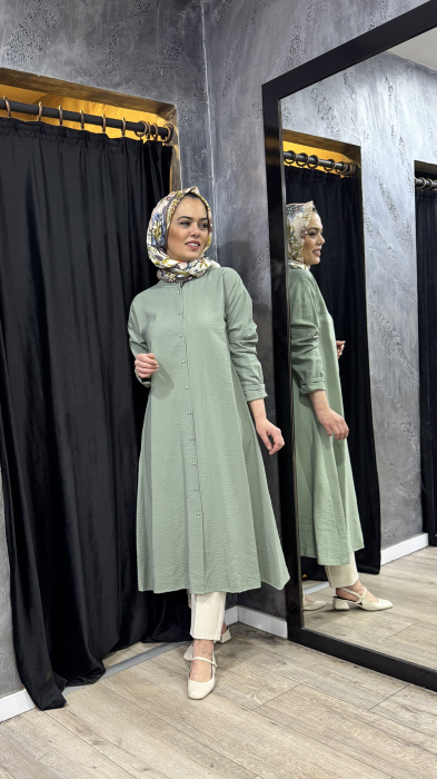 Cloche Navis Uzun Tunik YEŞİL - 2