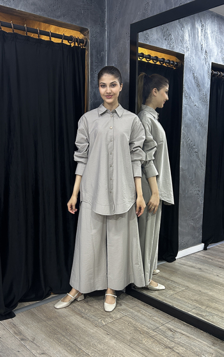 Cloche Oli Bol Pantolon GRİ - 1