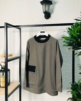 Cloche Siyah Cep Detaylı Sweatshirt - Thumbnail