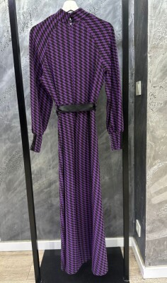 Hukka Kaz Ayağı Desenli Elbise - 2