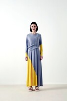 Maq Gri Sarı Wayo Elbise - Thumbnail