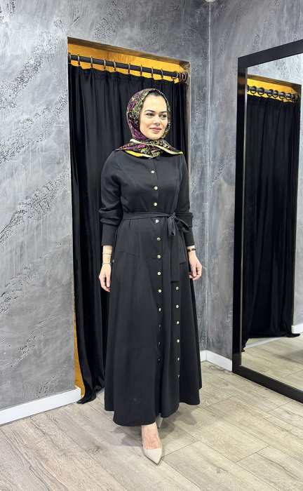 MaQ Reta ELbise SİYAH - 1