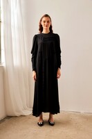 Maq Siyah Duve Elbise - Thumbnail