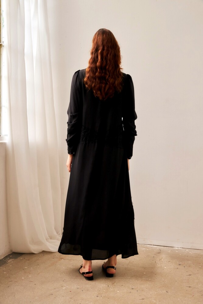 Maq Siyah Duve Elbise