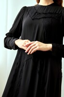 Maq Siyah Duve Elbise - Thumbnail