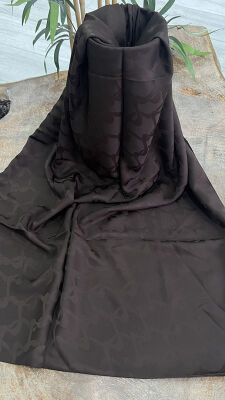 MaQ Soft Kristal Jakarlı Şal Acı Kahve 