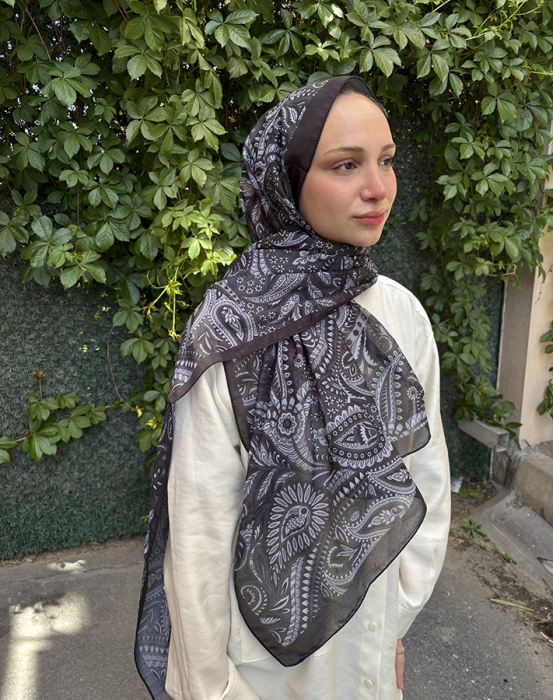 MerWish Etnic Şal SİYAH - 3