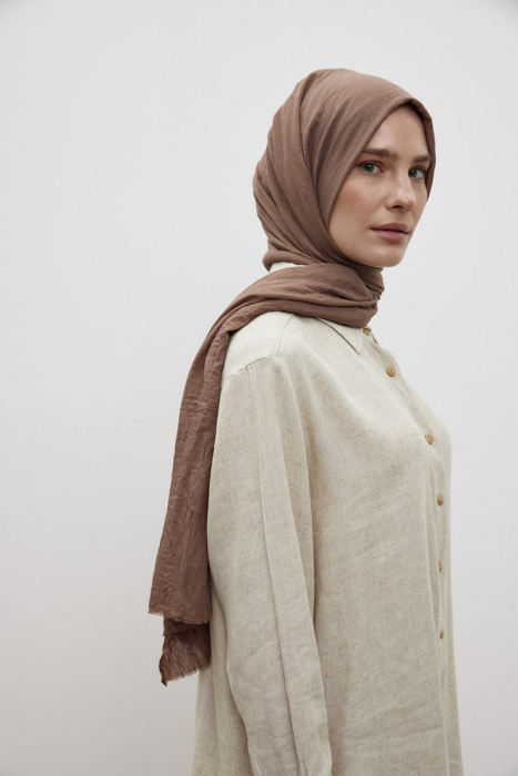 MerWish Organik Şal KAHVERENGİ - 2