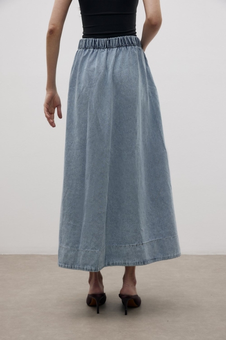 MerWish Spor Denim Etek Koyu Mavi - 2