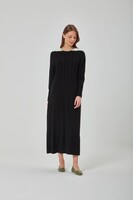 Miss Dalida Black Yakası Renk Detaylı Triko Elbise - Thumbnail