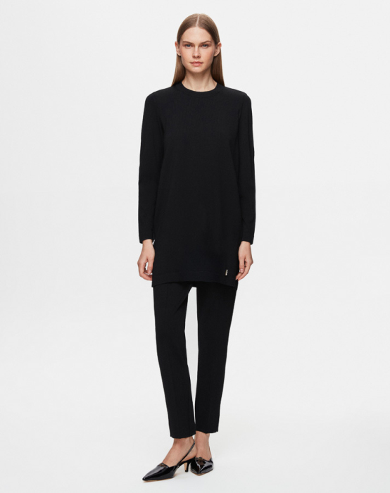 Miss Dalida Dar Paça Triko Pantolon BLACK - 1