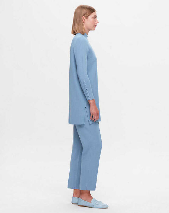 Miss Dalida Dar Paça Triko Pantolon BLUE - 2