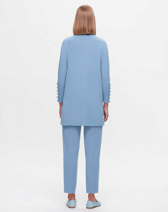 Miss Dalida Dar Paça Triko Pantolon BLUE - 3