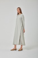 Miss Dalida Stone Yanı Derin Yırtmaçlı Elbise - Thumbnail