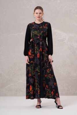 Miss Whence Çiçek Desen İpek Elbise - 4