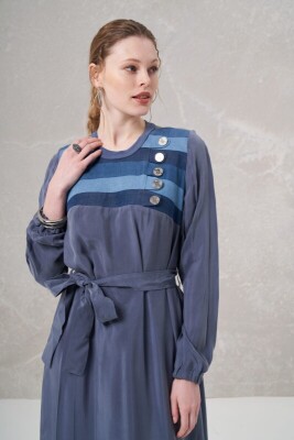 Miss Whence Önü Düğme Detaylı İpek Elbise - 3