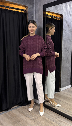 Nuss Etekucu Merserize Tunik BORDO 