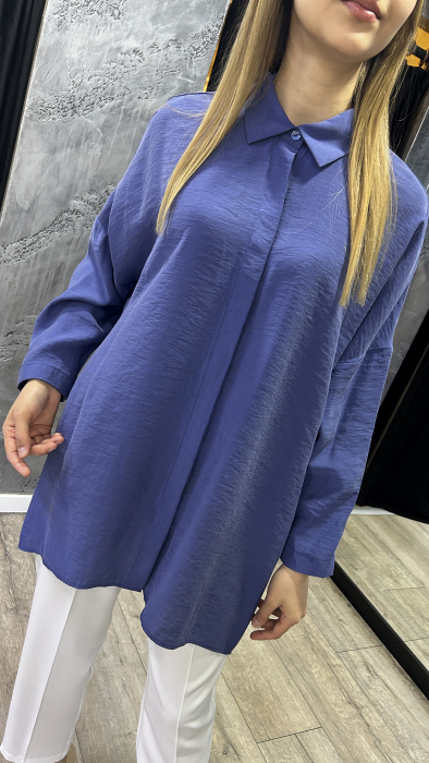 Nuss Oversize Gömlek İNDİGO - 3