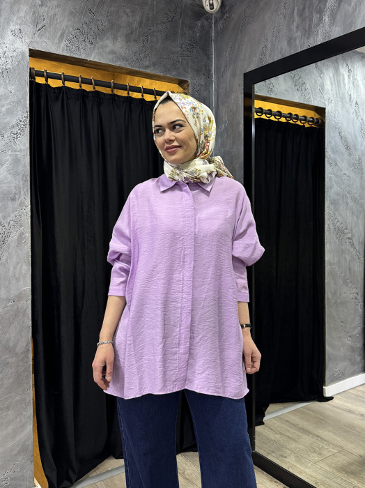 Nuss Oversize Gömlek LİLA - 2